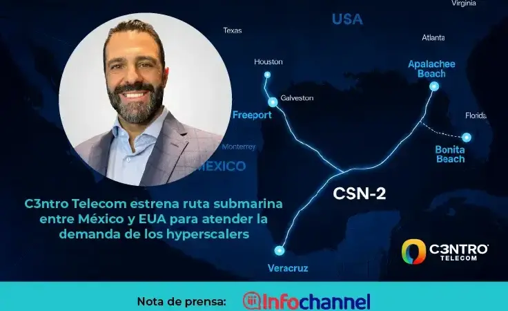 C3ntro Telecom estrena ruta submarina entre México y EUA