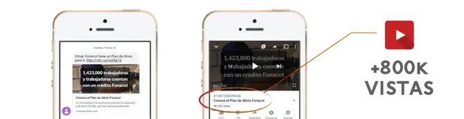 Un celular con el logo de YouTube y una laptop con YouTube al fondo. 