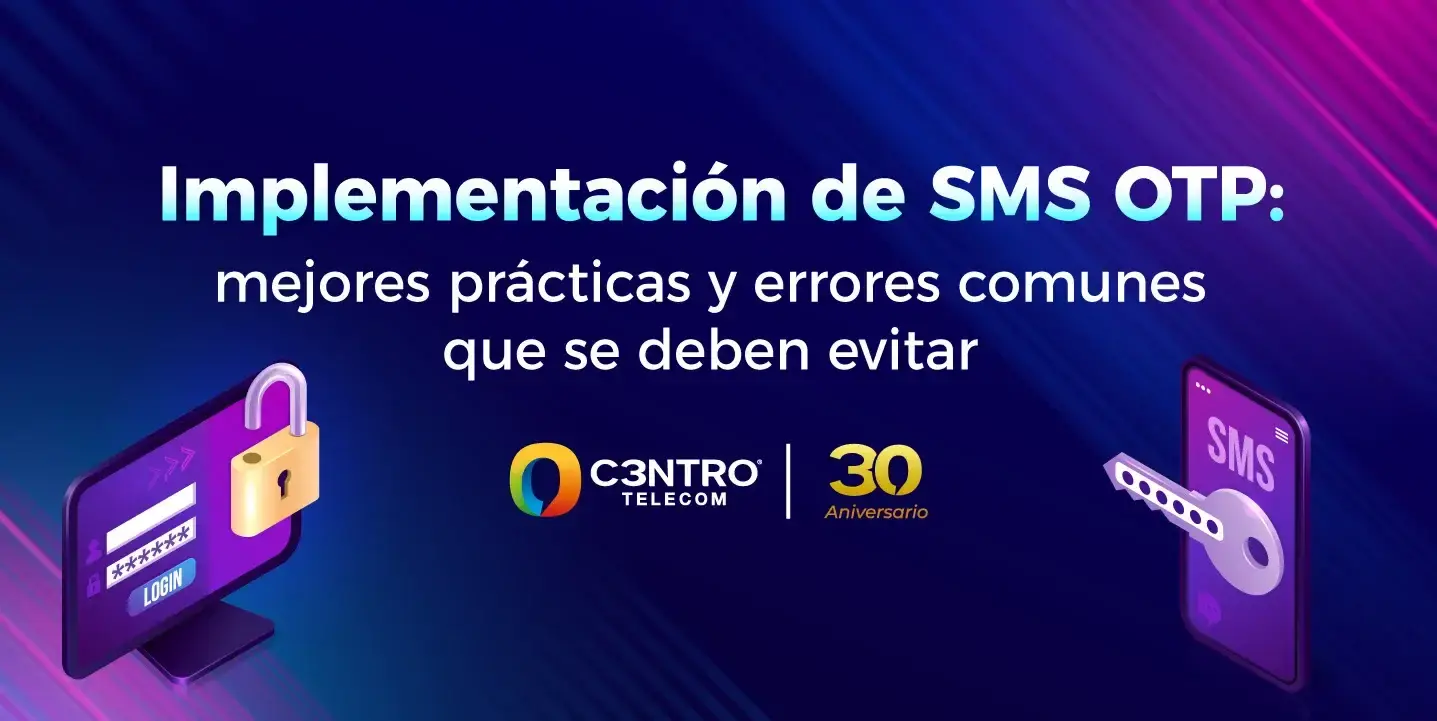 PC con candado y celular con llave, haciendo referencia a SMS OTP.