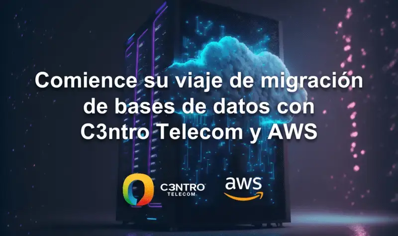 Logo C3ntro Telecom y logo de AWS